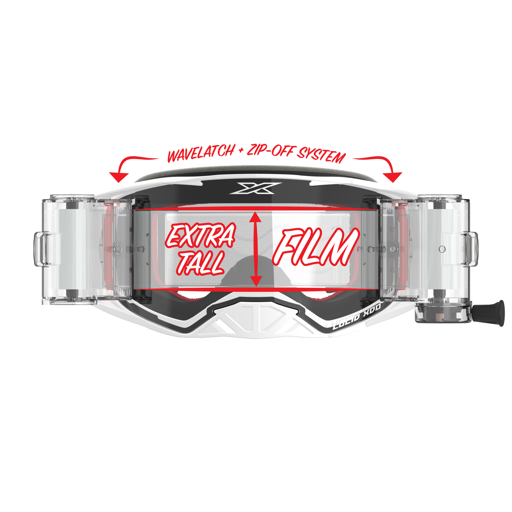 goggles roll off system EKS Brand Zip-Off System for Lucid Goggle