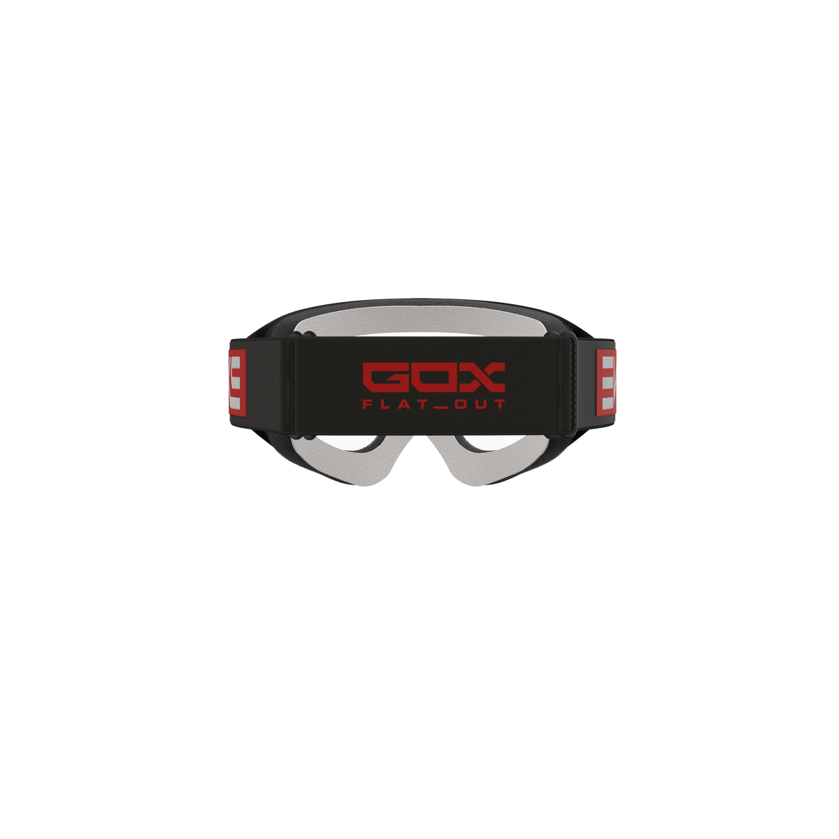 GOX Flat-Out Goggle EKS Black Red - Clear