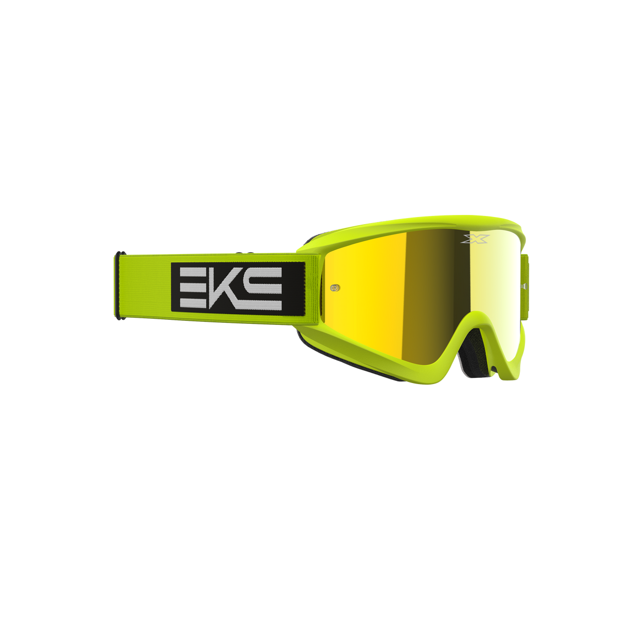 GOX Flat-Out Goggle EKS Flo Yellow - Gold Mirror