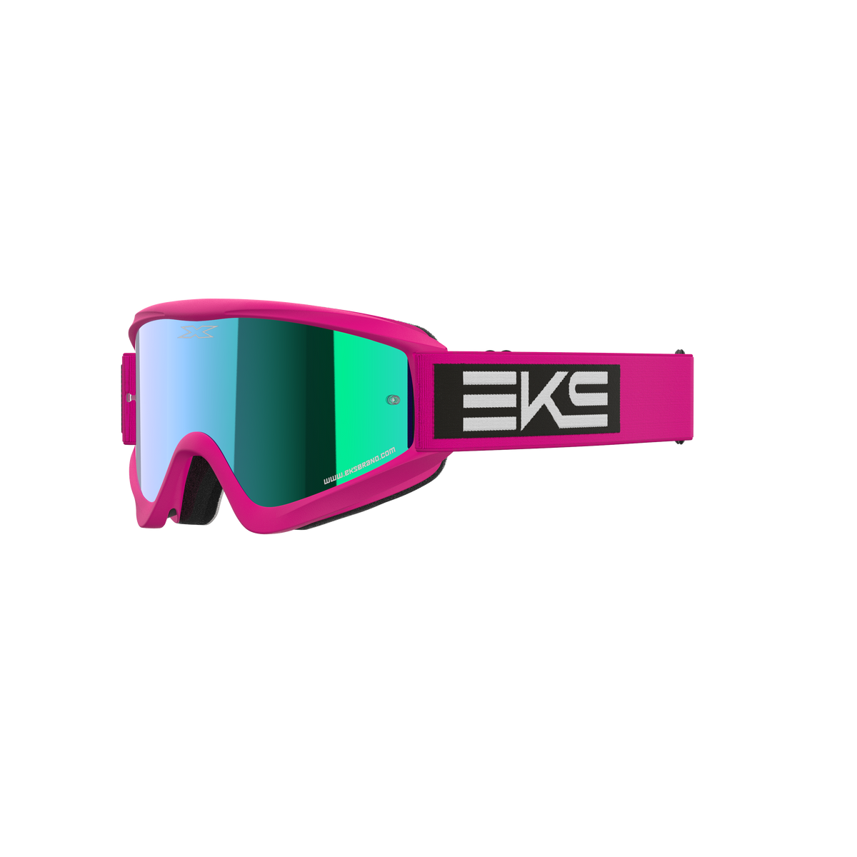 GOX Flat-Out Goggle EKS Flo Pink - Blue Mirror