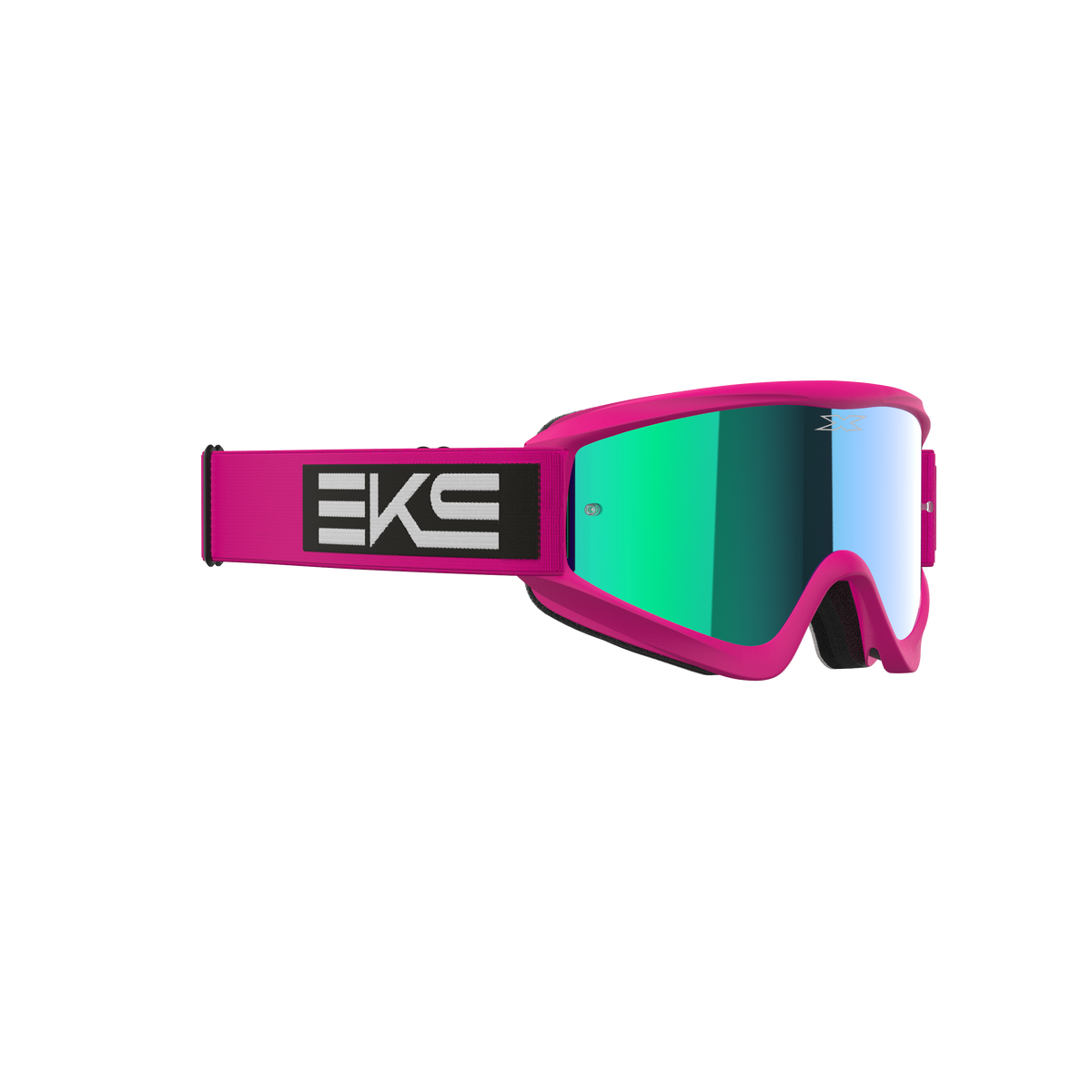 GOX Flat-Out Goggle EKS Flo Pink - Blue Mirror