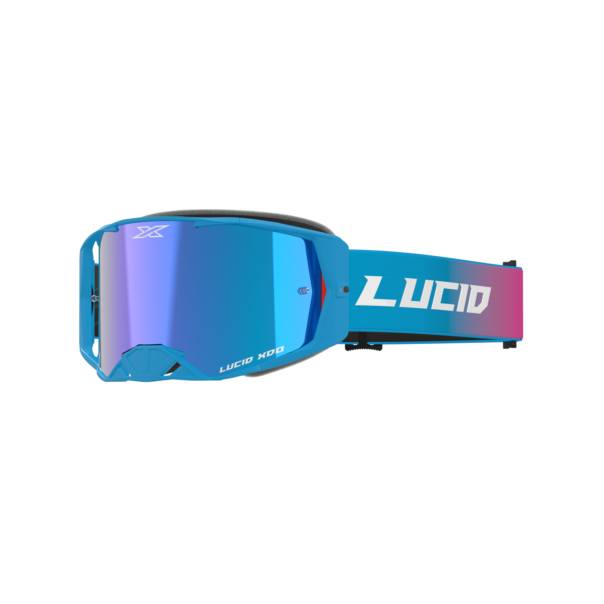 Lucid Rear Lens Lucid Goggle LUCID TM Flo Fade Pink - Blue Mirror Lens - EKS Brand