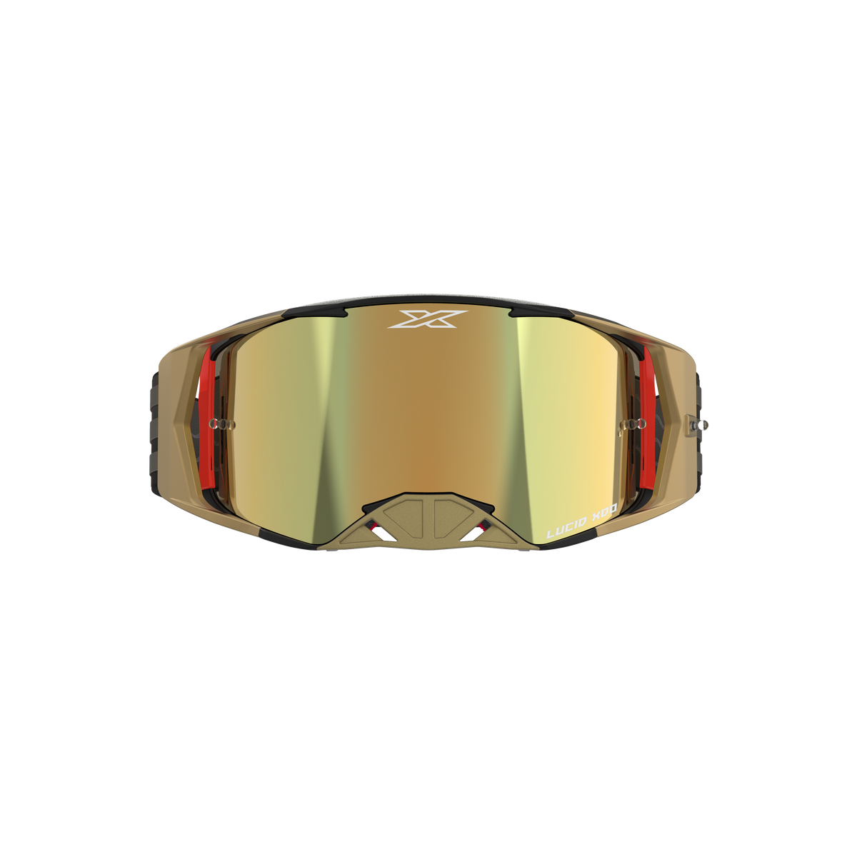 Lucid Goggle EKS Flag Black Gold - Gold Mirror Lens