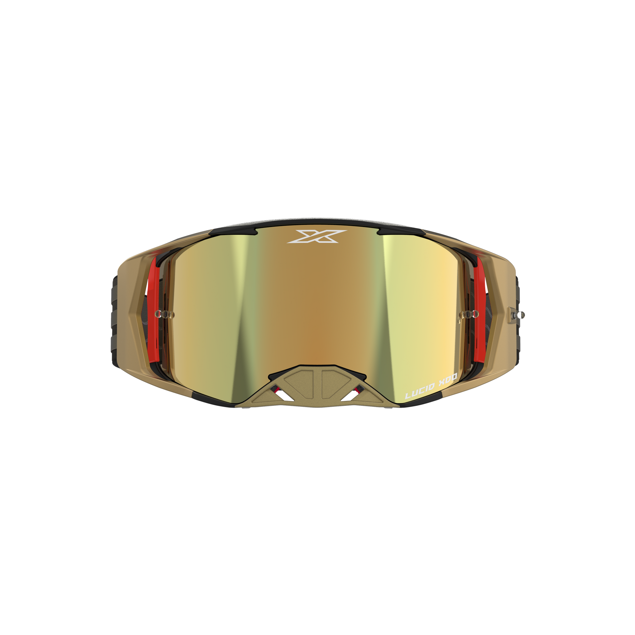 gold goggles Lucid Goggle EKS Flag Black Gold - Gold Mirror Lens