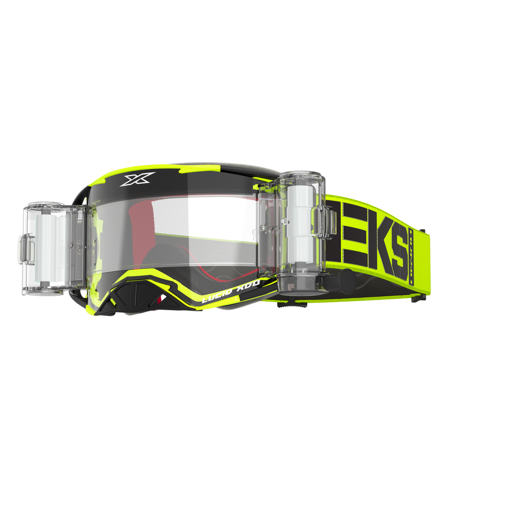 Lucid Goggle Race Pack Flo Yellow, Black - Zip Off - EKS Brand