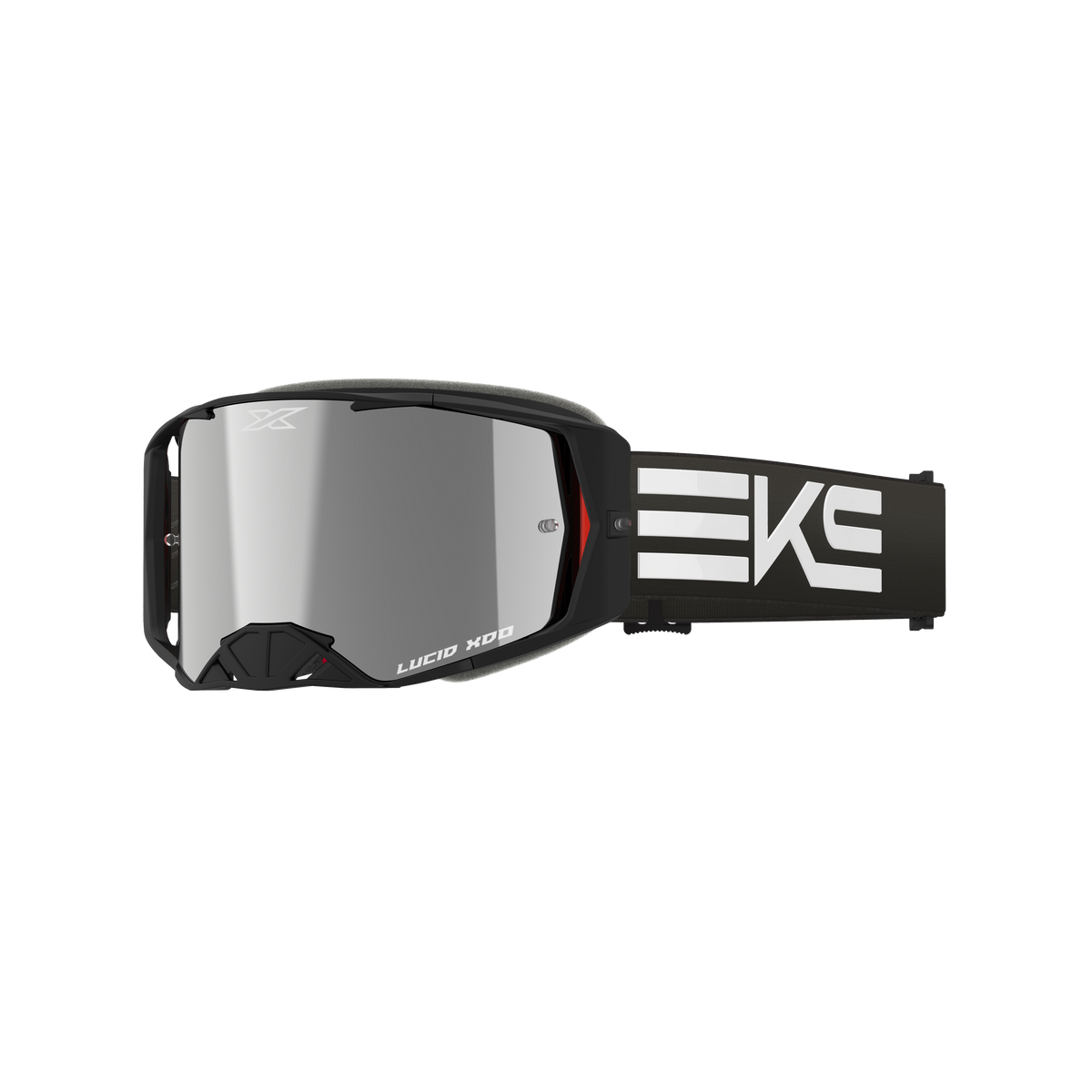 Lucid Goggle EKS Flag Black White - Silver Mirror Lens