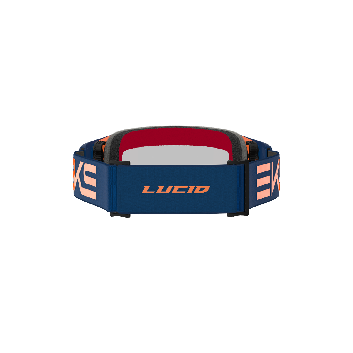 Lucid Goggle EKS Flag Navy Flo Orange - Blue Mirror Lens