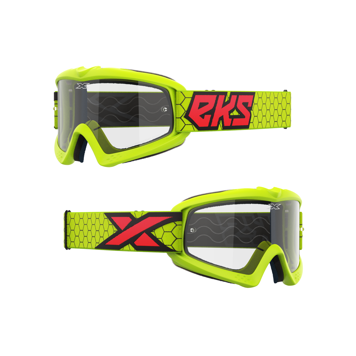 XGROM Clear Youth Goggle Flo Yellow