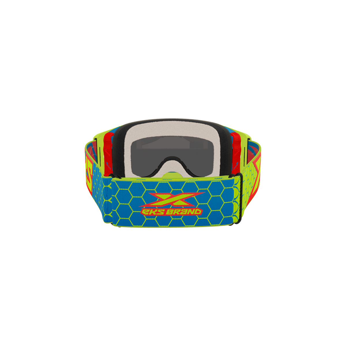 Lucid Goggle Flo Yellow, Cyan &amp; Fire Red - Red Mirror